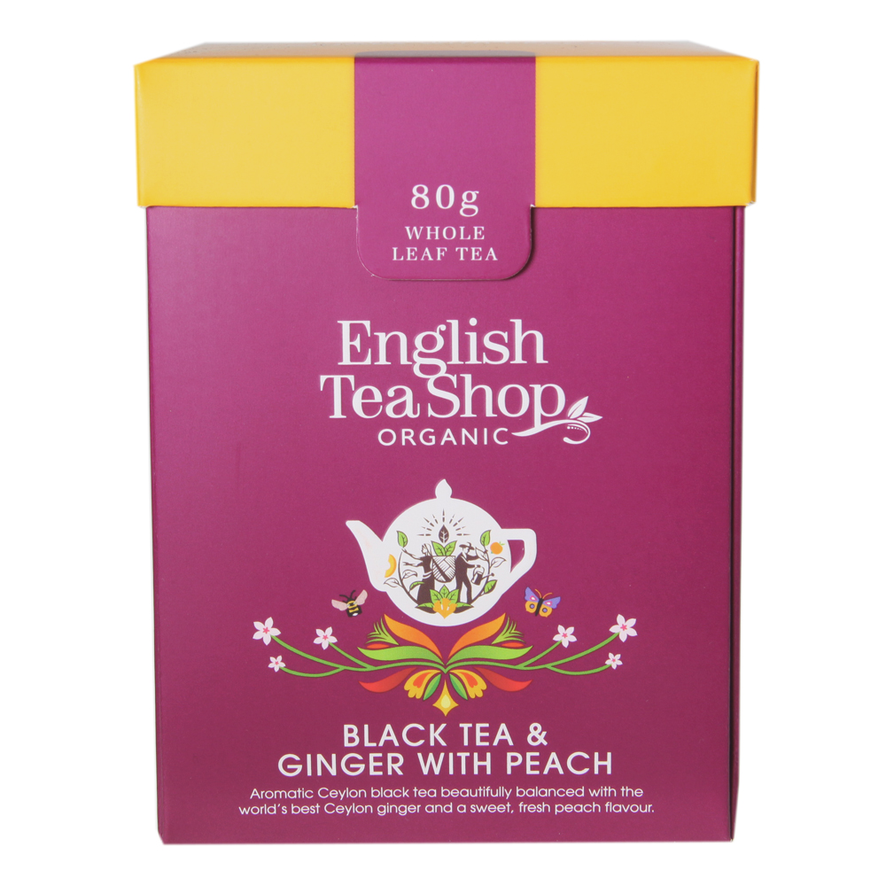 Irtotee Black Tea &amp; Ginger with Peach ETS - (6 x 80 g) (luomu)