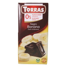 [212121] Vähäsokerinen tumma banaanisuklaa 52% Torras - (10 x 75 g)