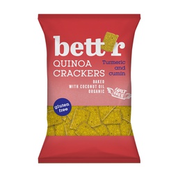 [62776] Gluteenittomat kvinoakeksit, kurkuma ja juustokumina Bett'r - (6 x 100 g) (luomu)