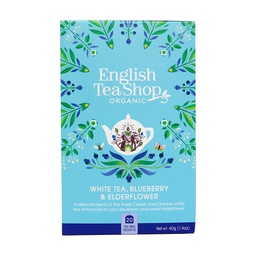 [60213] Valkoinen tee White Tea, Blueberry &amp; Elderflower 20 pss ETS - (6 x 40 g) (luomu)